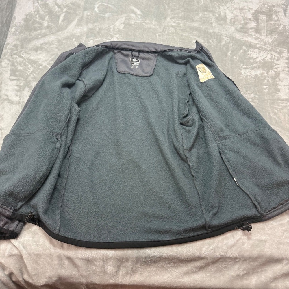 OGIO UPS Racing Jacket Mens XL Full Zip Fleece Lined Gray Black - Picture 7 of 8